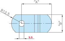 Rielda kammen ovaal gat 5.5mm
