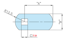 Rielda kammen vierkant gat 7.9mm