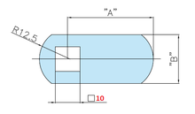 Rielda kammen vierkant gat 10mm