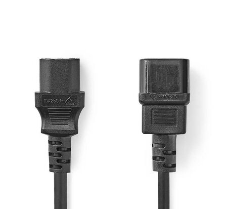 Power extension cord 2mtr IEC-320-C14 - IEC-320-C13 