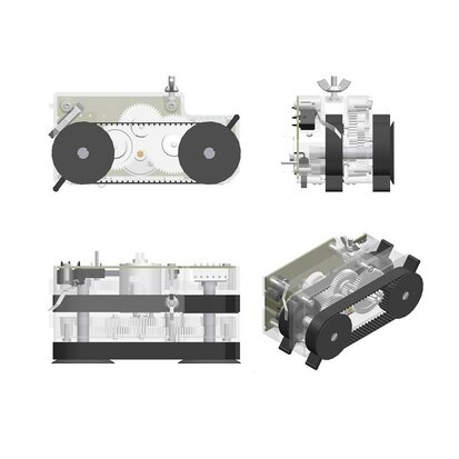 Vending motor double belt, inclined switch