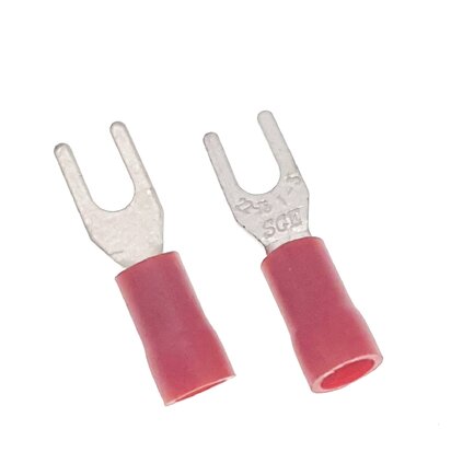 Fork Terminal M3 red 0.5-1mm2
