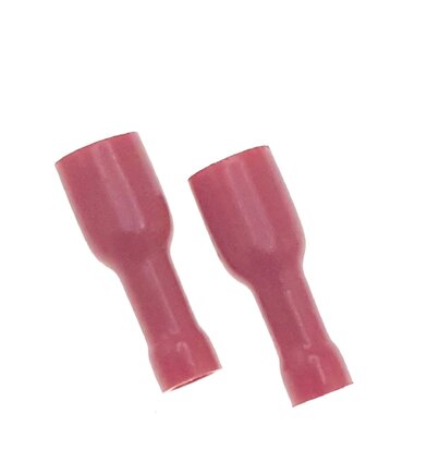 Terminal female 4.8x0.8mm red insulated 0.5-1mm2