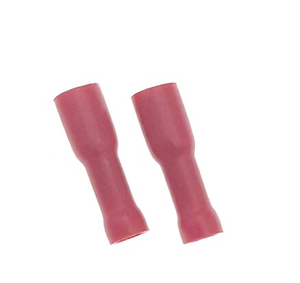 Kabelschoen vrouwelijk 2.8x0.8mm rood geïsoleerd 0.5-1mm2