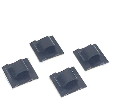 Adhesive cable clips 8mm black
