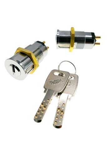 CD Secure Schlüsselschalter Zweipolig, verschiedenschließend inkl. 2 Schlüssel