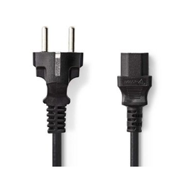 Voedingskabel 1.8mtr Schuko Male - IEC-320-C13