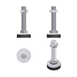 Stelpoot met rubber voet