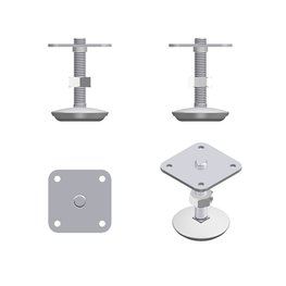 Stelpoot met metalen voet