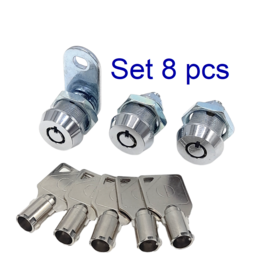 CD Tubular Slot 15.9mm 5/8" gelijksluitend 8 sloten / 5 sleutels