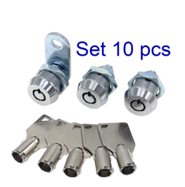 CD Tubular Slot 15.9mm 5/8" gelijksluitend 10 sloten / 5 sleutels