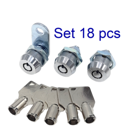 CD Tubular Slot 15.9mm 5/8" gelijksluitend 18 sloten / 5 sleutels