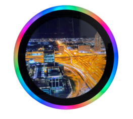 Test:Circular Edge Led glass monitor 15.7"